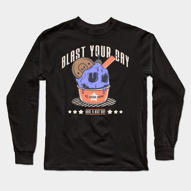 BLAST YOUR DAY Long Sleeve T-Shirt by Vixie Hattori